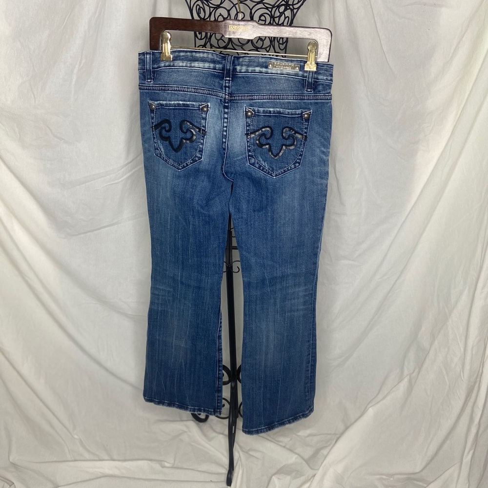 ReRock for Express Distressed Jeans Boot Size 8 - Picture 2 of 8